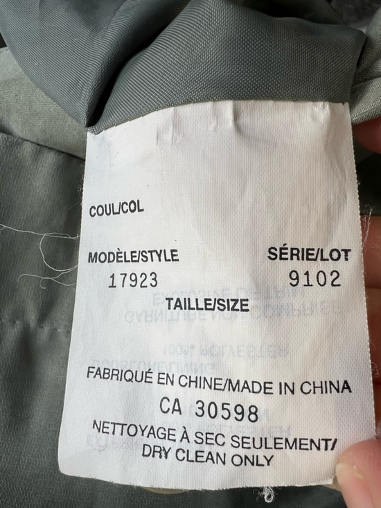 90s Y2K Luba matte sage green oversized boxy minimalist old money car coat - Picture 13 of 17